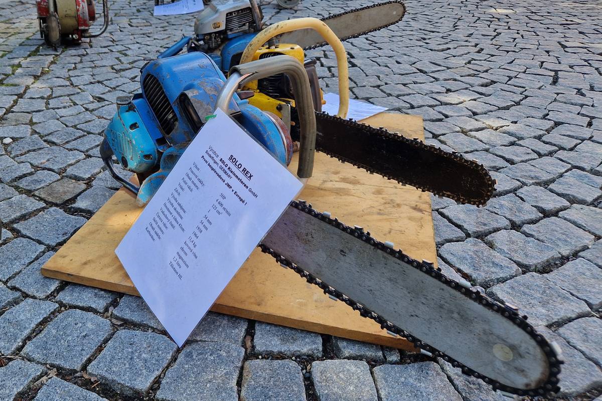 Pila Solo Rex z Německa, první bezpřevodová jednomužná motorová pila v Evropě