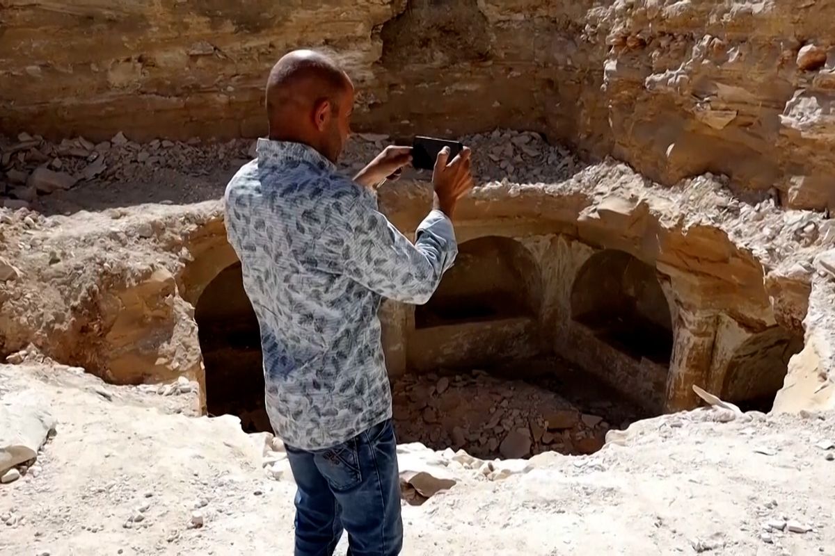 Rekonstrukce válkou zničeného domu v Sýrii odhalila 1500 let starý byzantský hrobový komplex