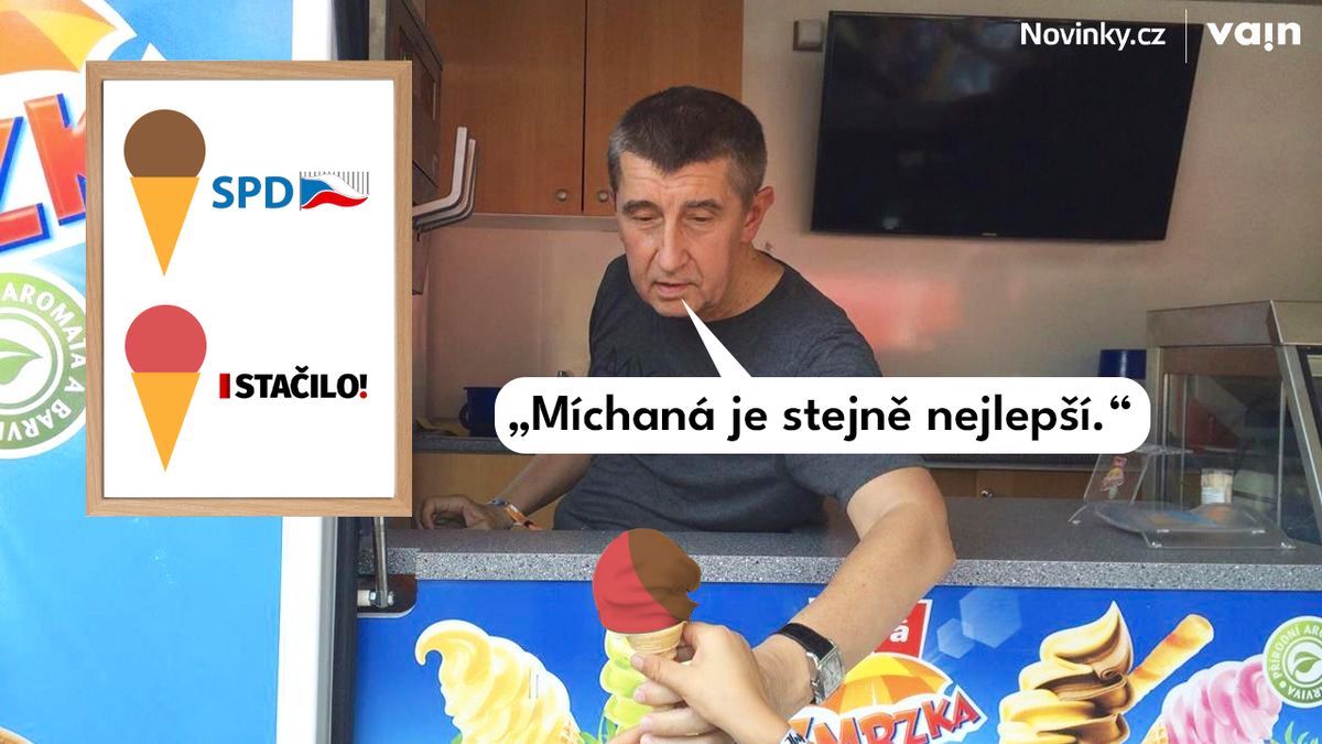 VTIP: Zmrzlinář Babiš smíchal program SPD i Stačilo! Bude chutnat voličům?