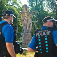 Na akci dohlížela policie.