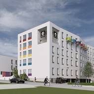 Budoucí podoba nových kolejí Ostravské univerzity (vizualizace). 