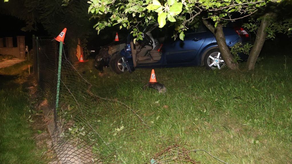 Opilý řidič na Jesenicku zdemoloval plot a poničil auto. Na místě přišel o řidičák