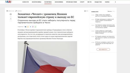 Rodák z Japonska a buřič. Ruská média mají další hvězdu z Česka
