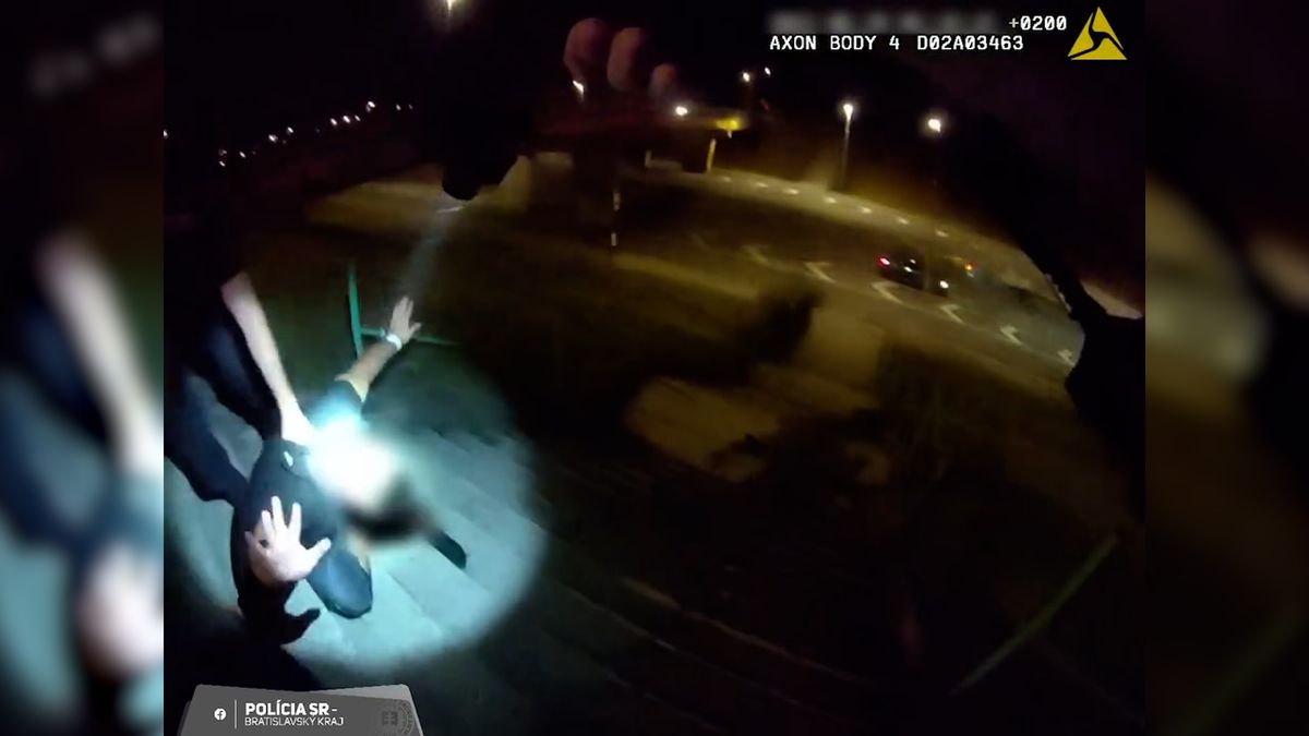 Divoká policejní honička v Bratislavě. Opilý řidič nezvládl řízení a s autem sjel po schodech