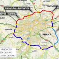 Mapa Pražského okruhu