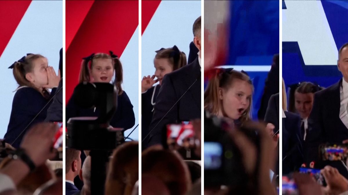 Pětiletá dcera Nawrockého zastínila projev vítěze polských voleb