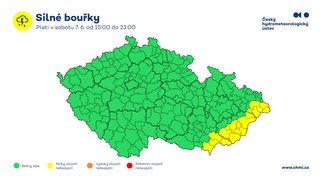 V sobotu hrozí silné bouřky jen u hranic se Slovenskem, varovali meteorologové