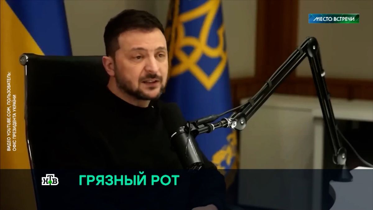 Kreatura. Ruská televize přidala k záběrům Zelenského místo jména urážlivé titulky