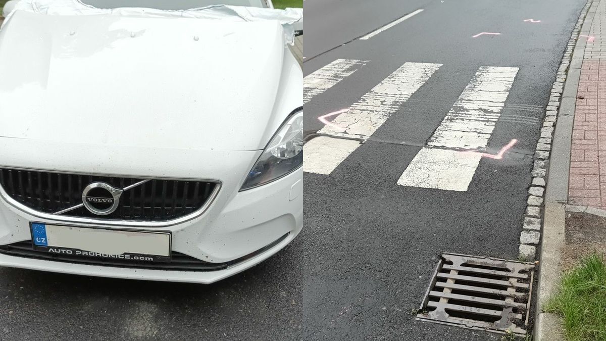 Řidička volva srazila v Chebu na přechodu matku s osmiletým dítětem