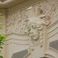 Detail secesní budovy z roku 1891