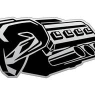 Logo „Protest badge“ je tvořeno hlavou berana před blokem motoru V8 Hemi.