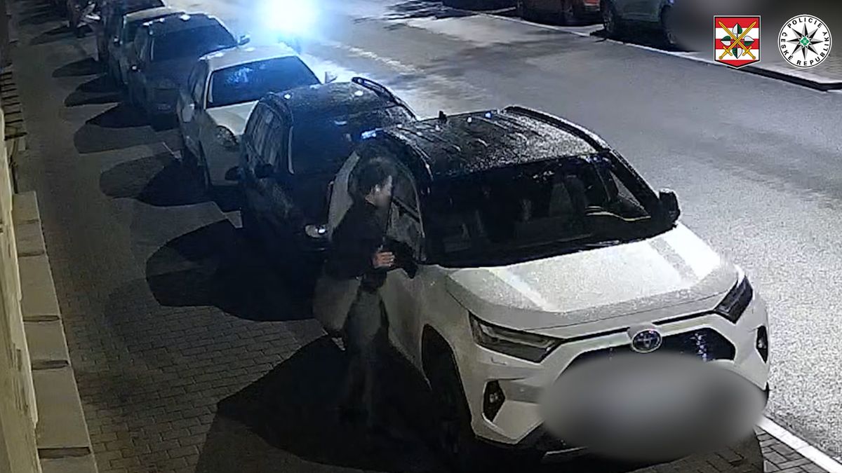 Mladík lámal zrcátka autům v Brně. Jeho řádění zachytila kamera