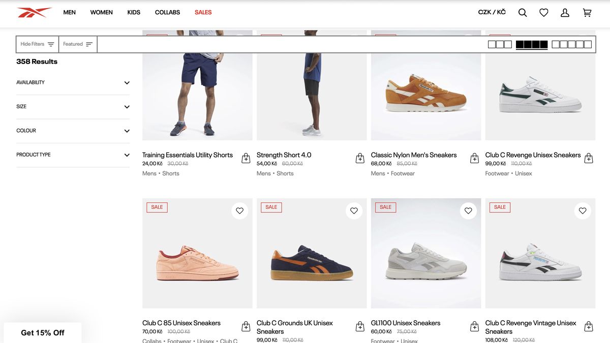 Chyba e-shopu Reeboku baví český internet
