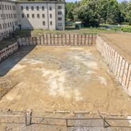 Stavební jáma pro koncertní sál v Ostravě