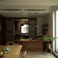 Jídelní a kuchyňská část