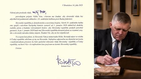 Milý Petře, Slovensko je suverénní země, píše Fico Fialovi