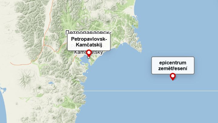 Kamčatku zasáhlo silné zemětřesení o síle 7,4 stupně. Úřady varují před tsunami