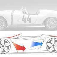 Oproti většině moderních konceptů byla Škoda Sport LM 2025 navržena jako vůz se spalovacím či hybridním pohonem. Proto má i funkční systémy přívodu vzduchu a chlazení.