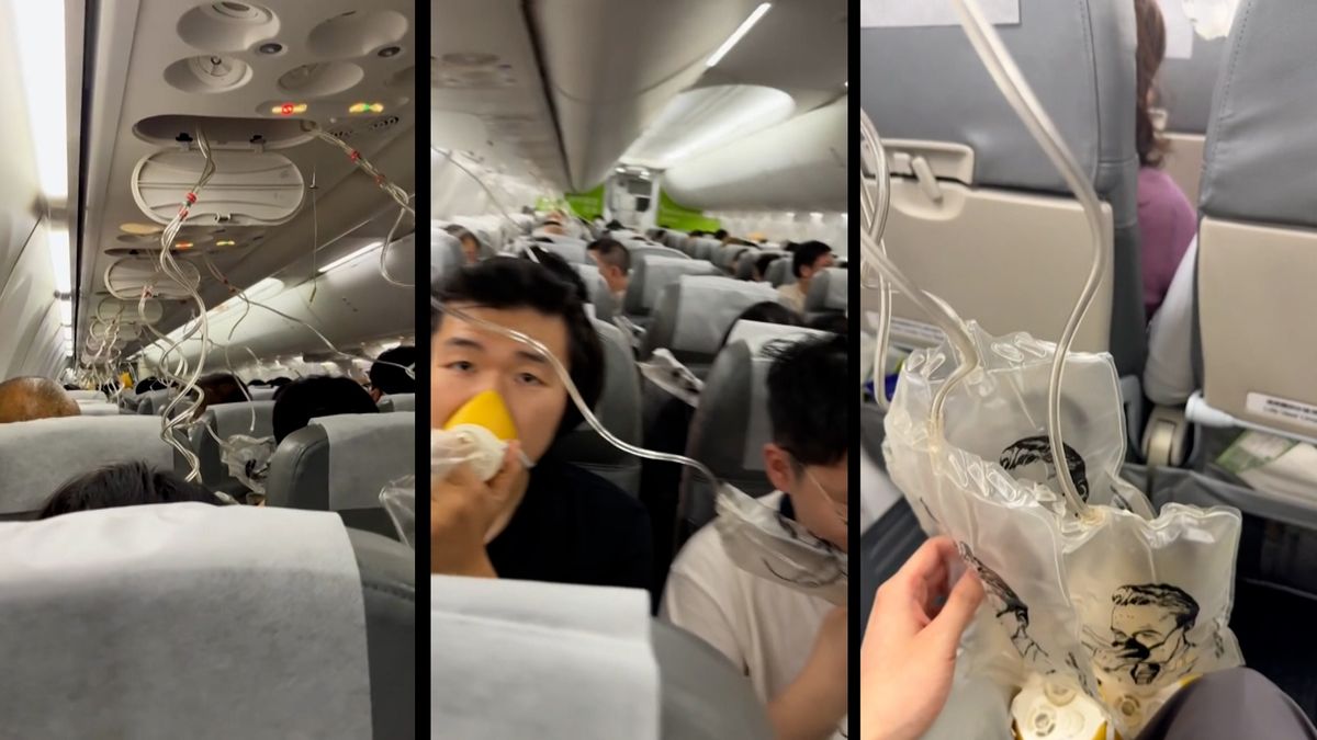 Nasaďte si masky, křičela plačící letuška rychle klesajícího boeingu