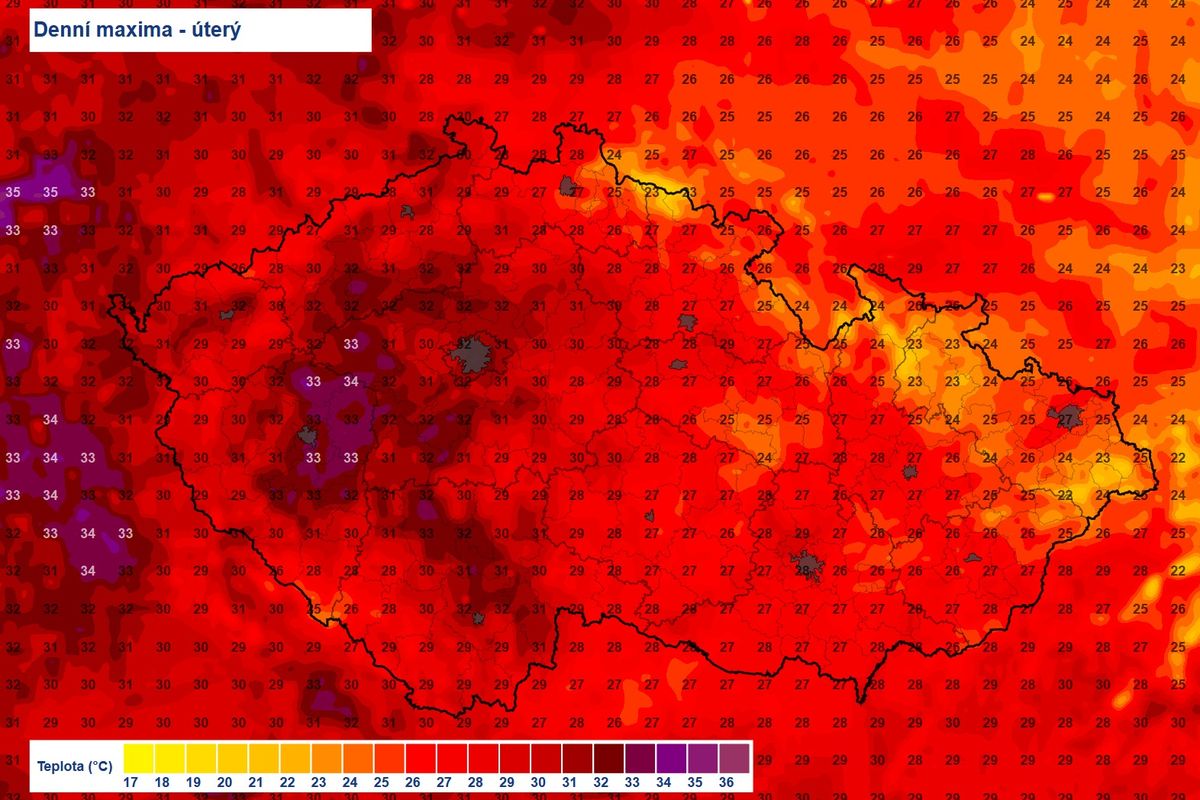 Meteorologové prodloužili varování před vysokými teplotami i požáry