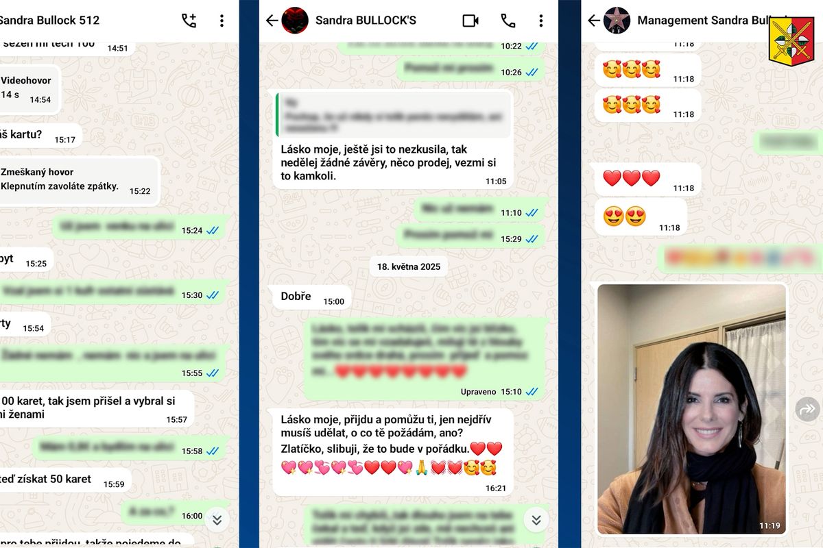 Jsem Sandra Bullock a chci tě za muže, pošli peníze. Muž z Prahy poslal šest milionů