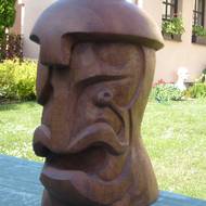 David Janouch, socha Žižka, materiál dřevo