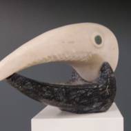 Sochy Davida Janoucha v sobě mají i humor a nadsázku. Krabat II, materiál mramor