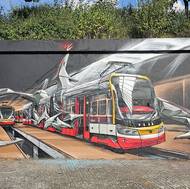 Street art v průběhu let na jediné zdi v pražském Braníku od Caer8th