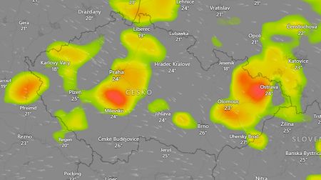 Česko zasáhnou silné bouřky, varovali meteorologové