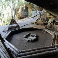 Táborový oheň osady Mamuťák