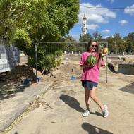 Pózování s melounem