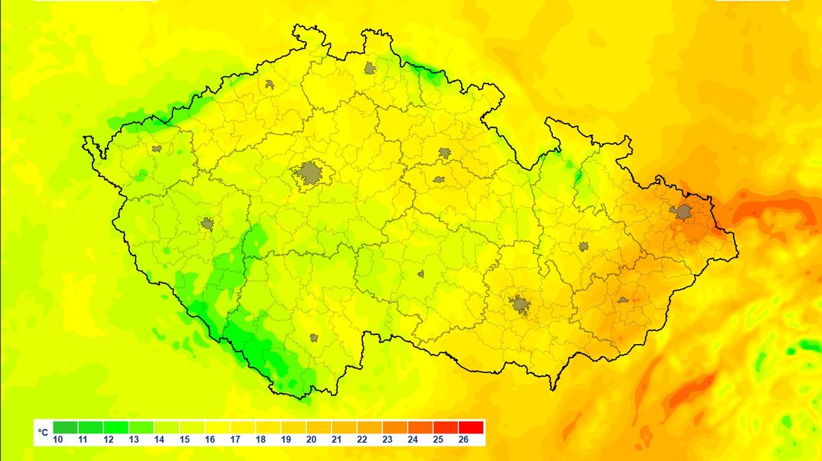 Východ Česka má za sebou nejteplejší noc roku