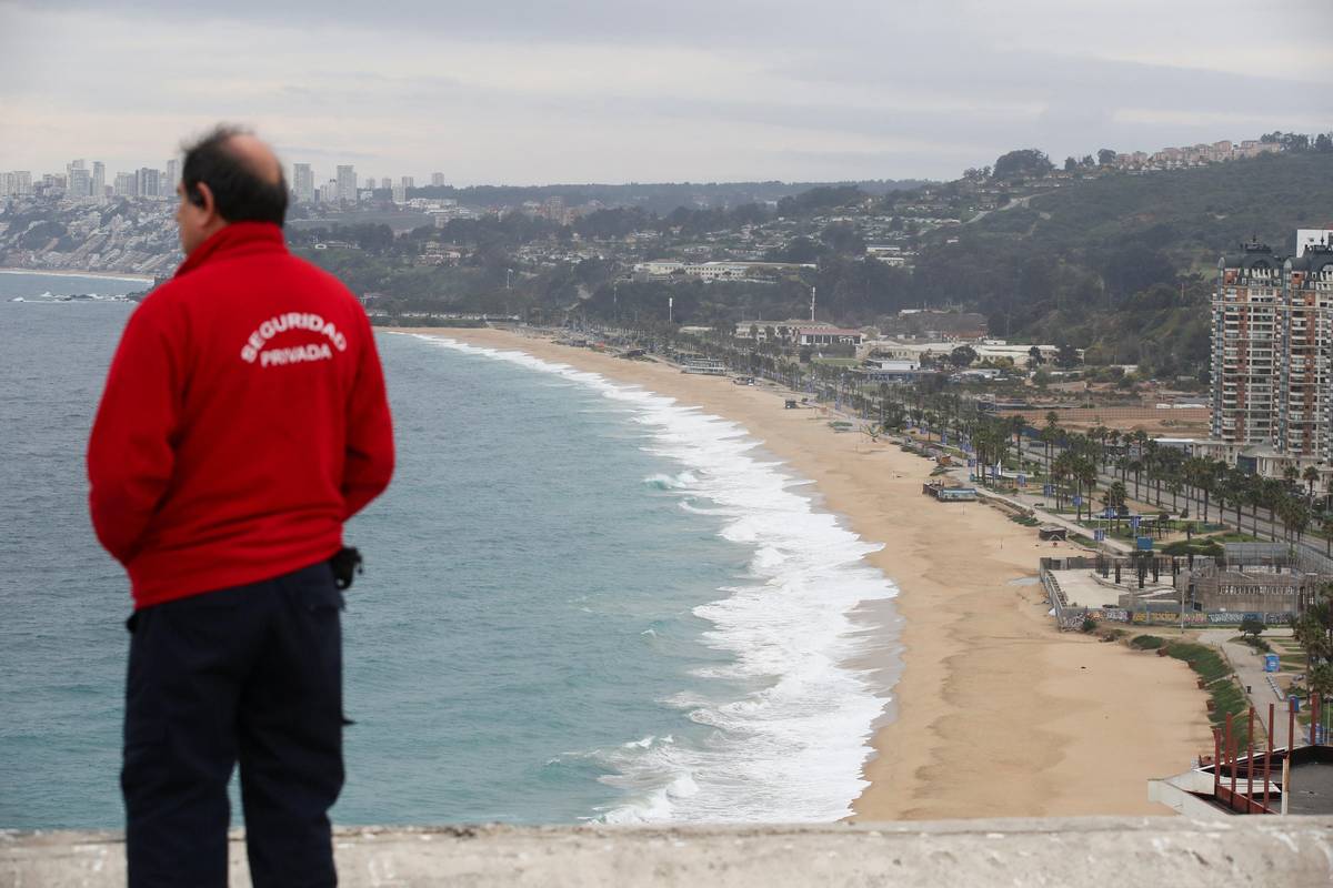 Evakuace na pobřeží Chile