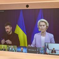 Prezident Ukrajiny Volodymyr Zelenskyj se v neděli účastnil videokonference s částí lídrů zemí koalice ochotných.