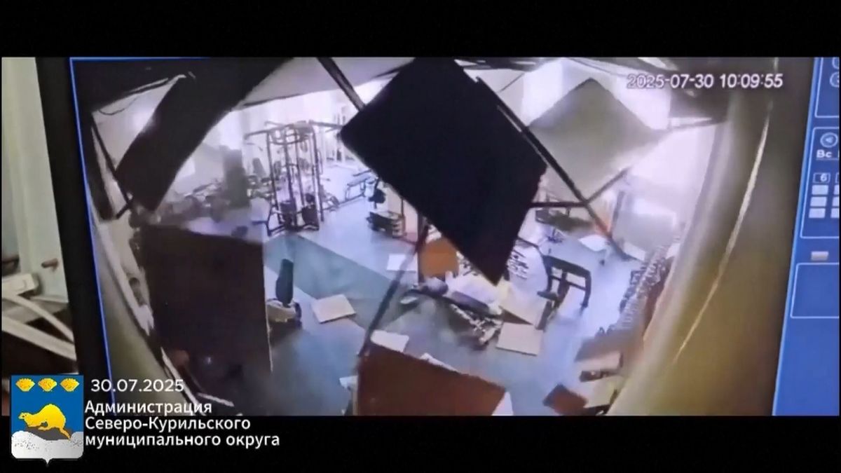 Ruské úřady zveřejnily záběry následků zemětřesení na Kamčatce