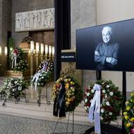 Fotografie Jiřího Krampola před jeho rakví