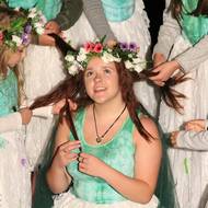 Lesní víly. Rusalka v podání ochotníků z Radostína u Vojnova Městce na Žďársku.