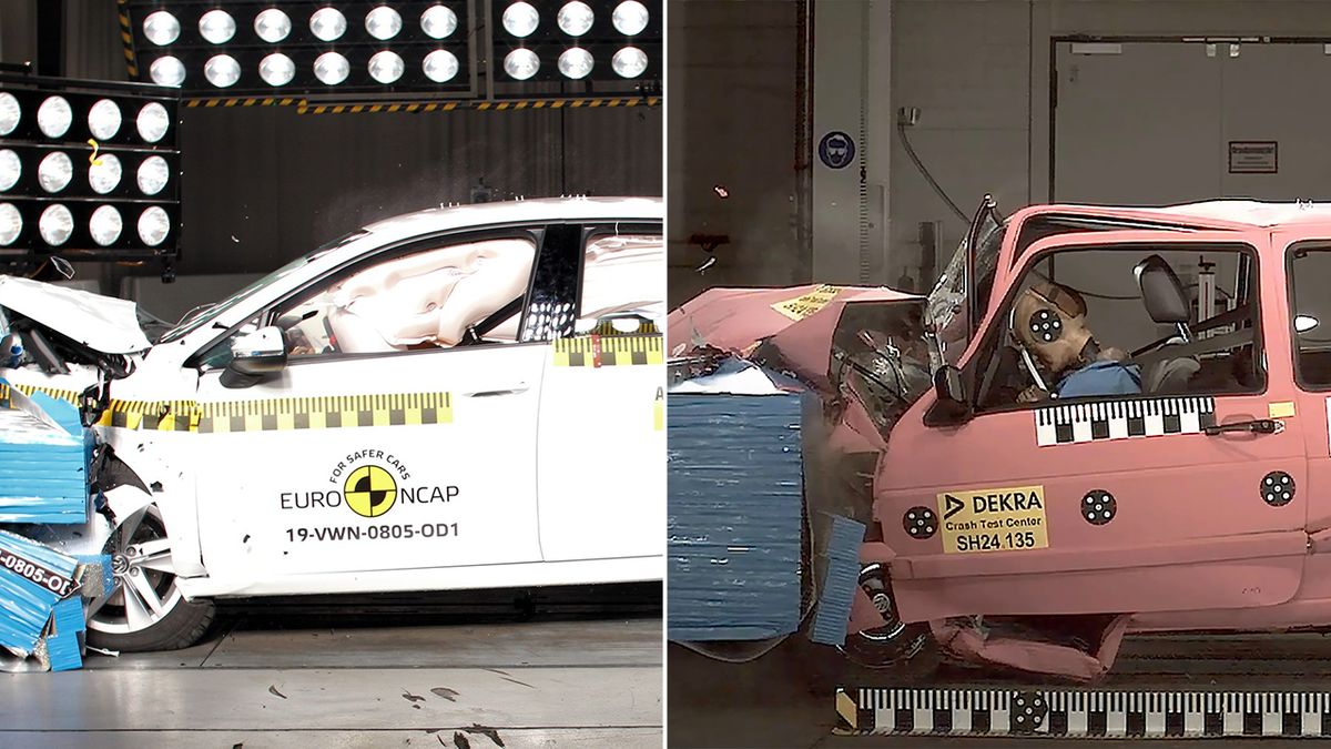 Nový versus starý VW Golf v crash testu. Rozdíl pro posádku je zásadní