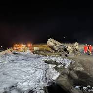 Následky požáru na D11