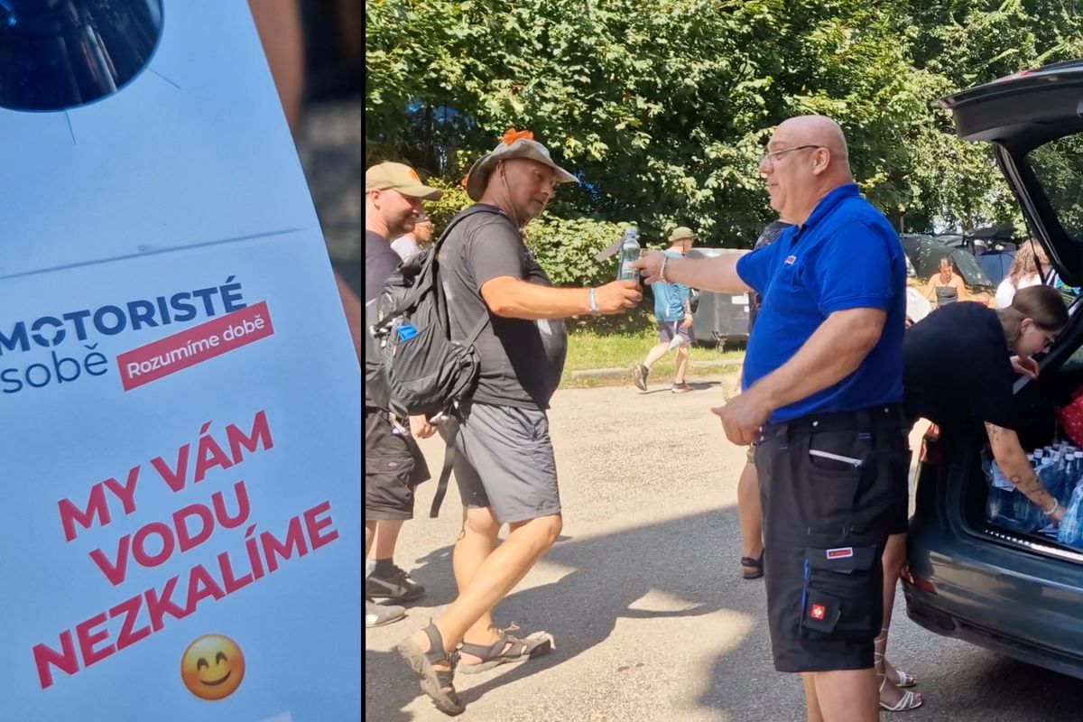 Motoristé rozdávali vodu na metalovém festivalu, organizátoři byli proti
