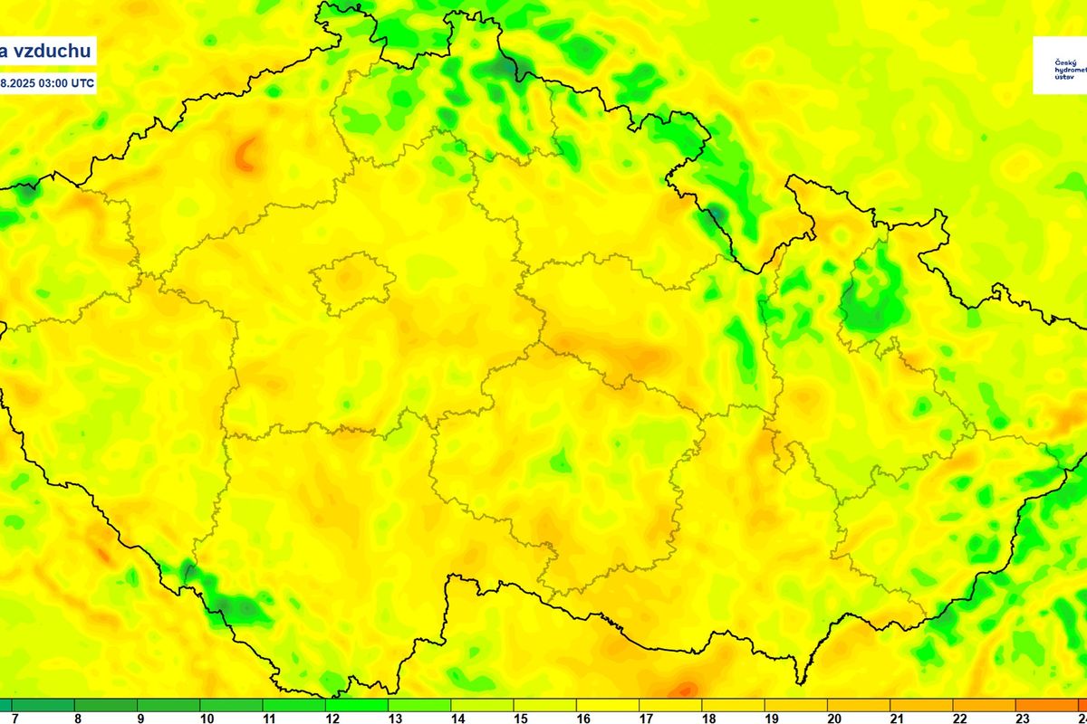 Někde tropická noc, jinde jen lehce nad nulou. Ranní teploty v Česku jsou teď pestré