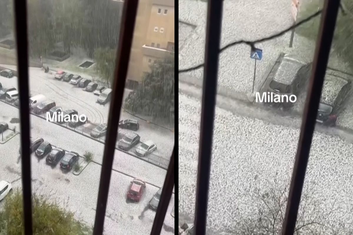 Milán zmizel pod bílou pokrývkou