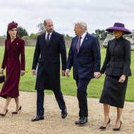 Setkání s princem a princeznou Kate, které to slušelo ve vínových šatech a fascinátoru z britské dílny Jane Taylor.