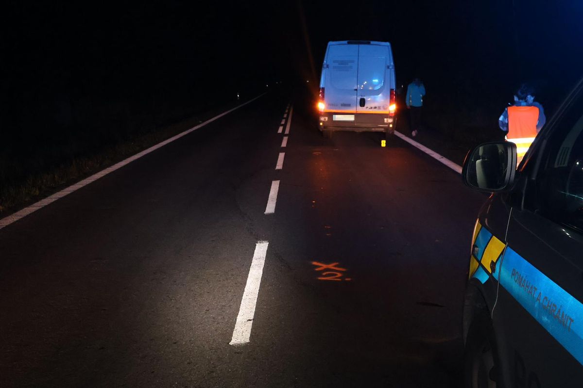 Dodávka na Plzeňsku smetla chodce, který šel uprostřed silnice první třídy