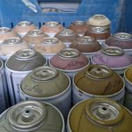 Na každý výtvor spotřeboval autor v průměru deset sprejů. 