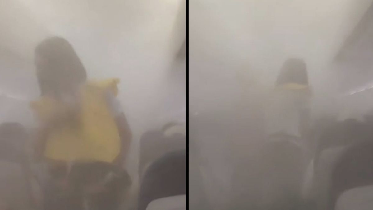 Palubu letadla do Tchaj-peje pohltila hustá mlha