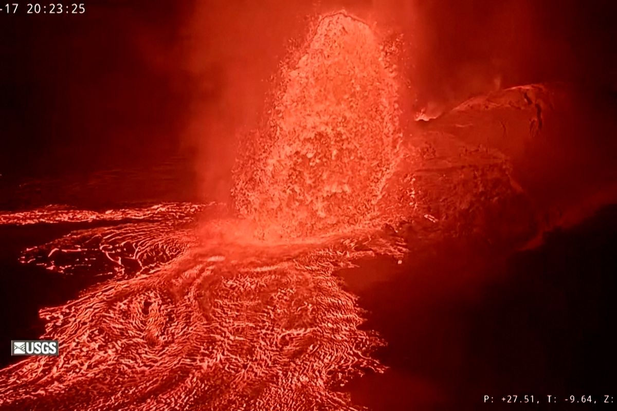 Sopka Kilauea opět předvedla spektakulární podívanou