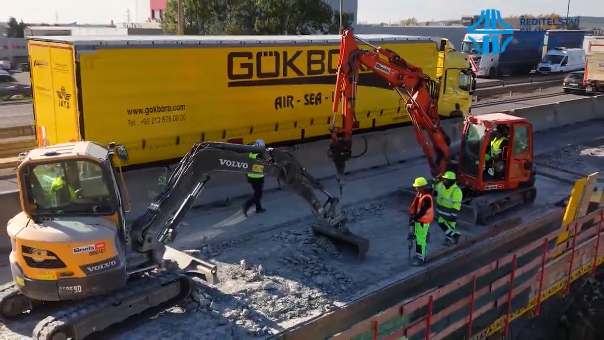 Přestavba křižovatky D1 a D2 pokračuje. Od nového roku bude průjezdná jen jedním pruhem