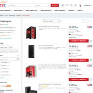 Nabídka počítačových sestav je také žalostná.