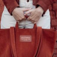 Kožená taška Tote bag nubuk, About Leather, 8500 Kč